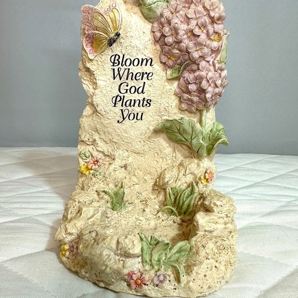 Dicksons Other - Dicksons Home Wall Hanging Decor “Bloom Where God Plants You” Flowers Butterfly